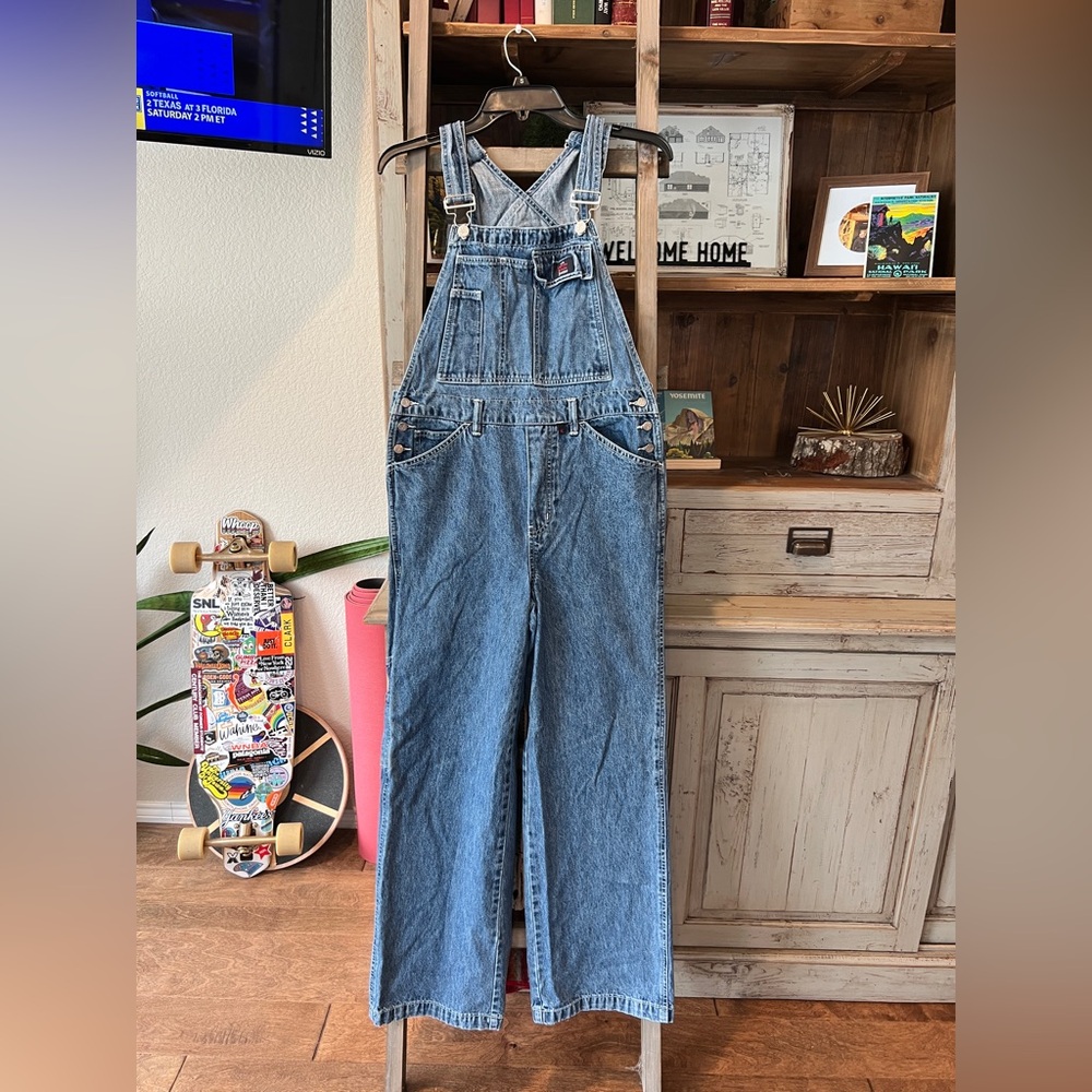 Vintage Calvin Klein CK jeans Y2K baggy overalls size small - Picture 1 of 15
